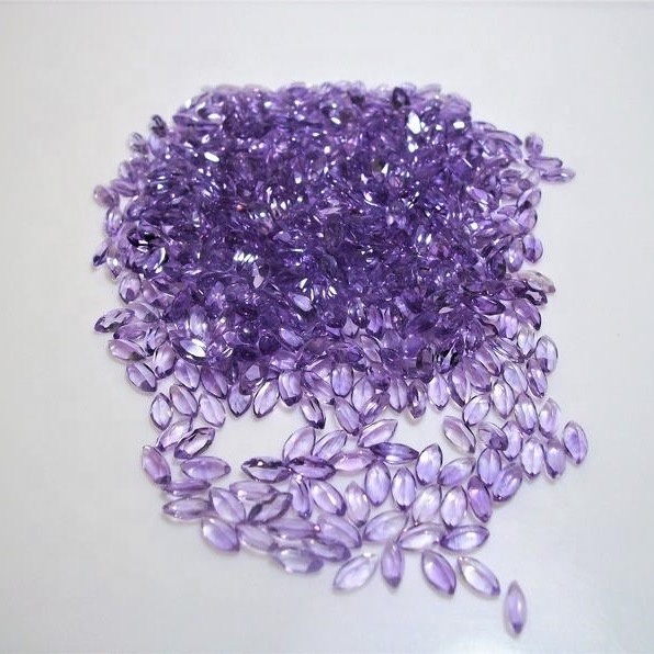 2x4mm Brazil Amethyst Faceted Marquise Loose Gemstones