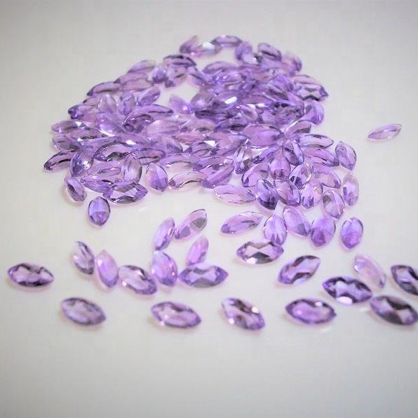 5x10mm Brazil Amethyst Faceted Marquise Loose Gemstones