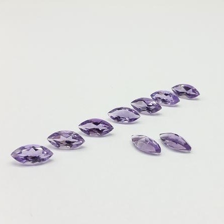 5x10mm Brazil Amethyst Faceted Marquise Loose Gemstones