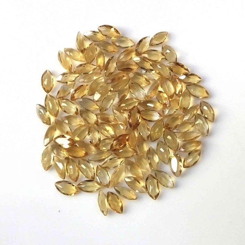 2x4mm Citrine Faceted Marquise Loose Gemstones