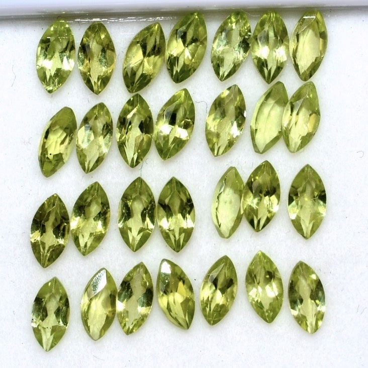 2x4mm Peridot Faceted Marquise Loose Gemstones
