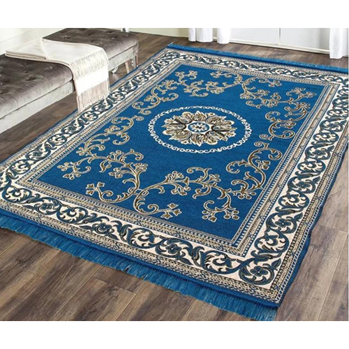 Royal Home Blue Chenille Cotton Carpet
