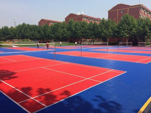 Step 21 Plastic Basket Ball Flooring, For College And School