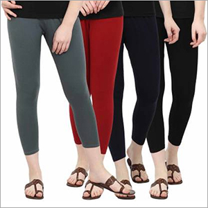 Ladies Ankle Length Leggings Combo Set