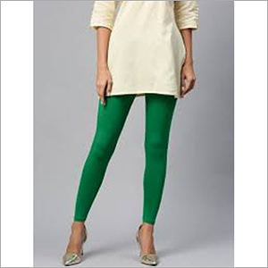 Ladies Green Cotton Leggings