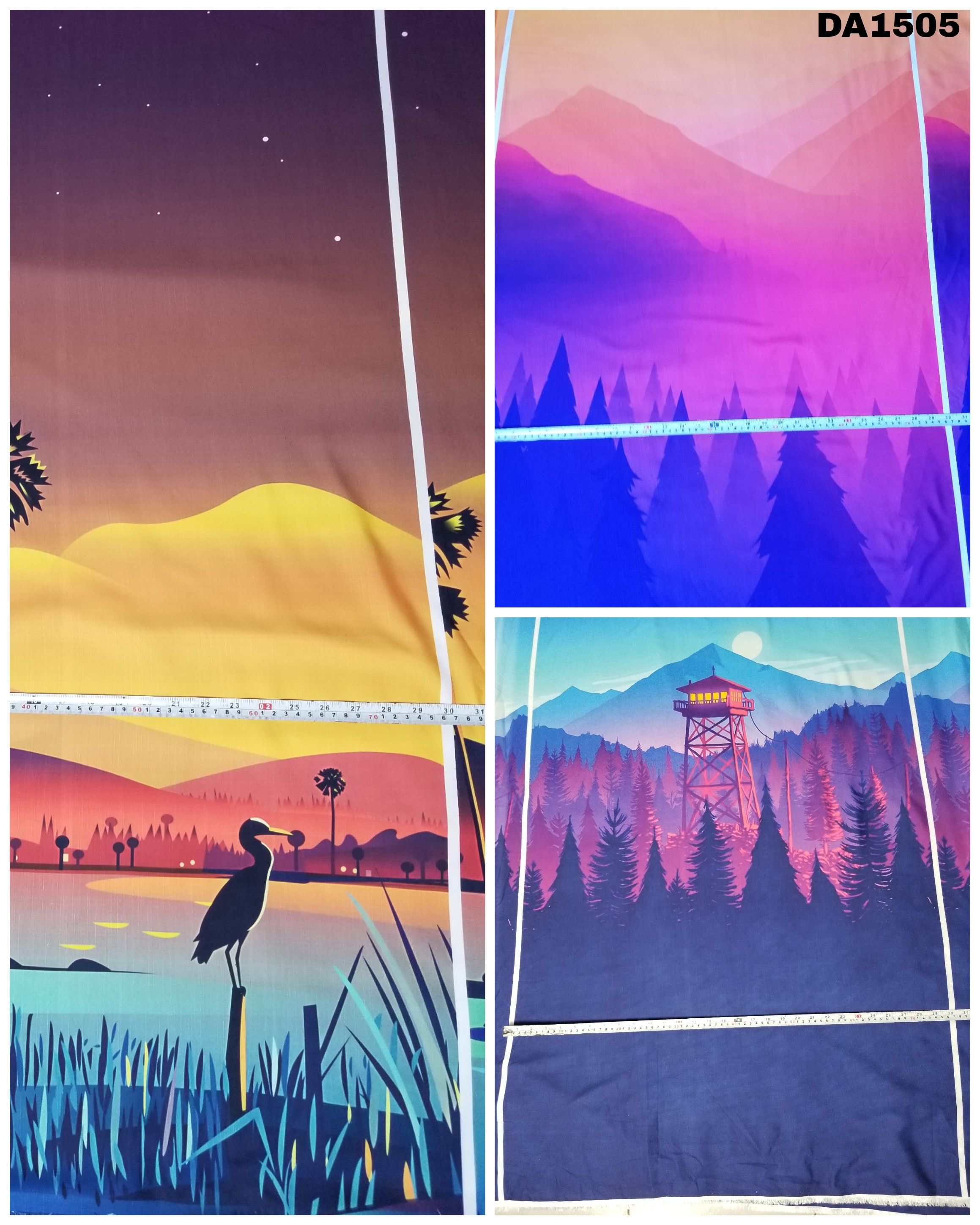 Striking Digital Print Design on Rayon Slub Fabric