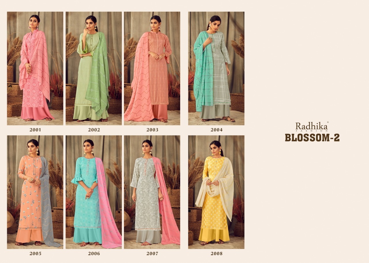 Azara Radhika Blossom Vol 2 Cotton Print With Work Dress Material Catalog