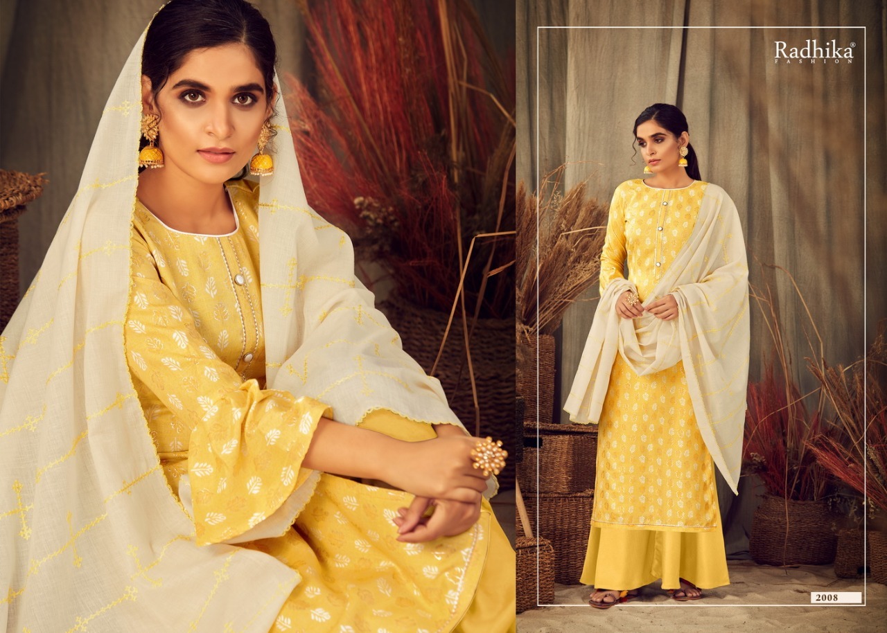 Azara Radhika Blossom Vol 2 Cotton Print With Work Dress Material Catalog
