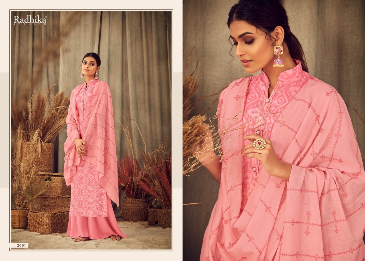 Azara Radhika Blossom Vol 2 Cotton Print With Work Dress Material Catalog