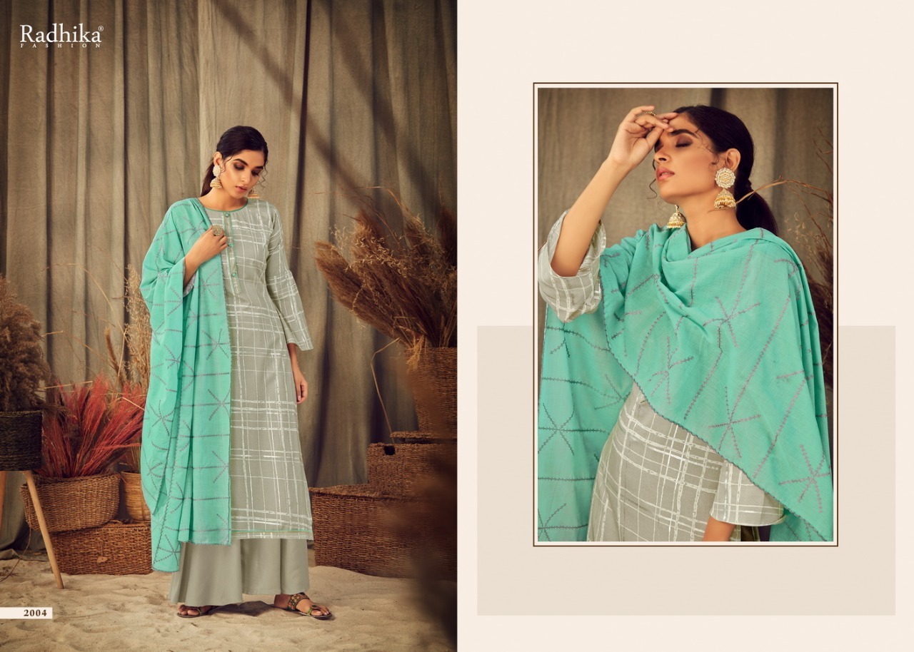 Azara Radhika Blossom Vol 2 Cotton Print With Work Dress Material Catalog