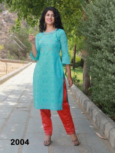 Ladies Designer Printed Kurti - Color: As Per Catalog