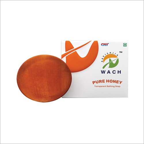 CNI-WACH Pure Honey Soap - Glycerine, 100 gm, Clear | Contains Basil Oil, Bergamot Oil, and Geranium Oil for a Refreshing Clean