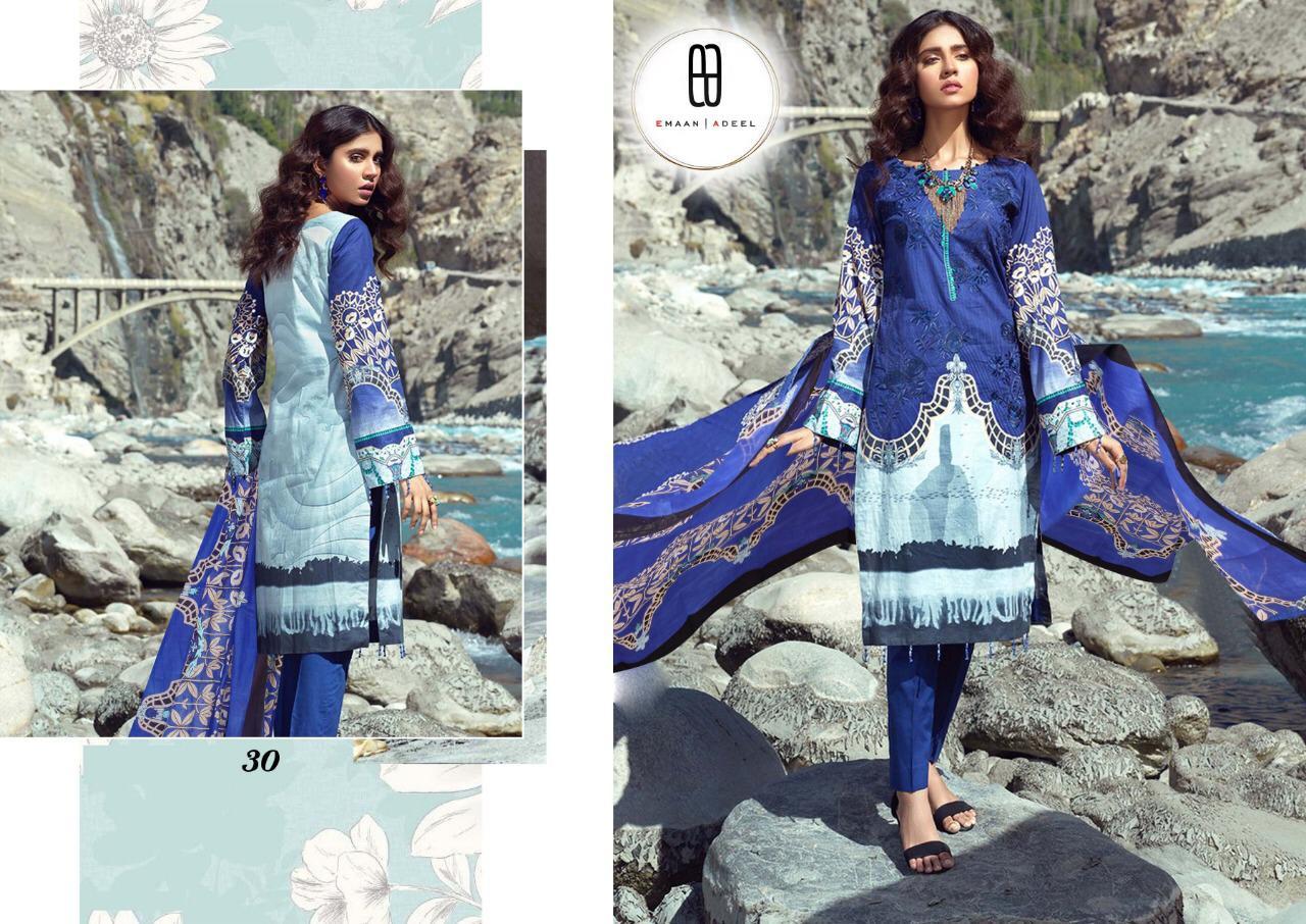 Emaan Adeel Vol 3 Lawn Printed Karachi Dress Material Catalog
