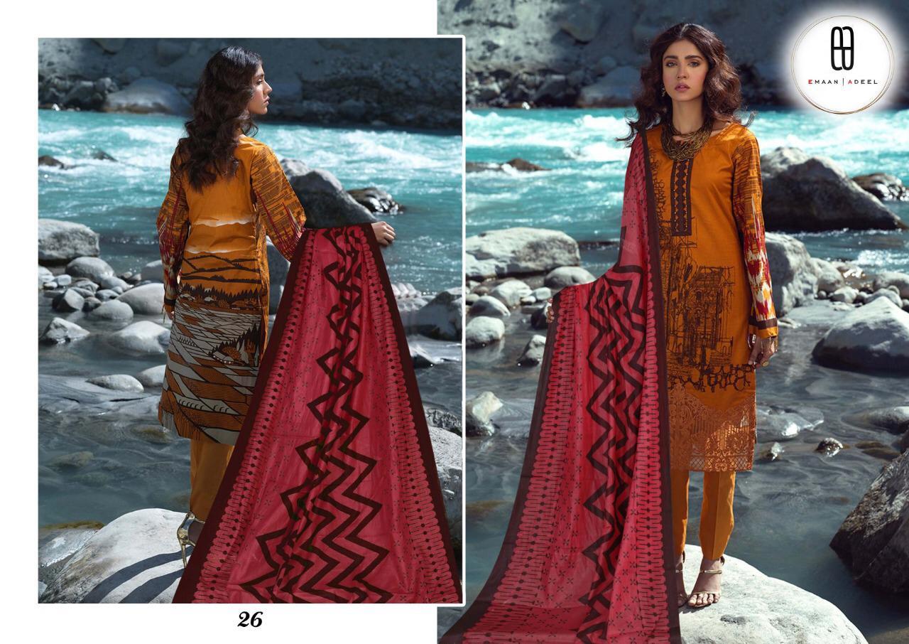 Emaan Adeel Vol 3 Lawn Printed Karachi Dress Material Catalog