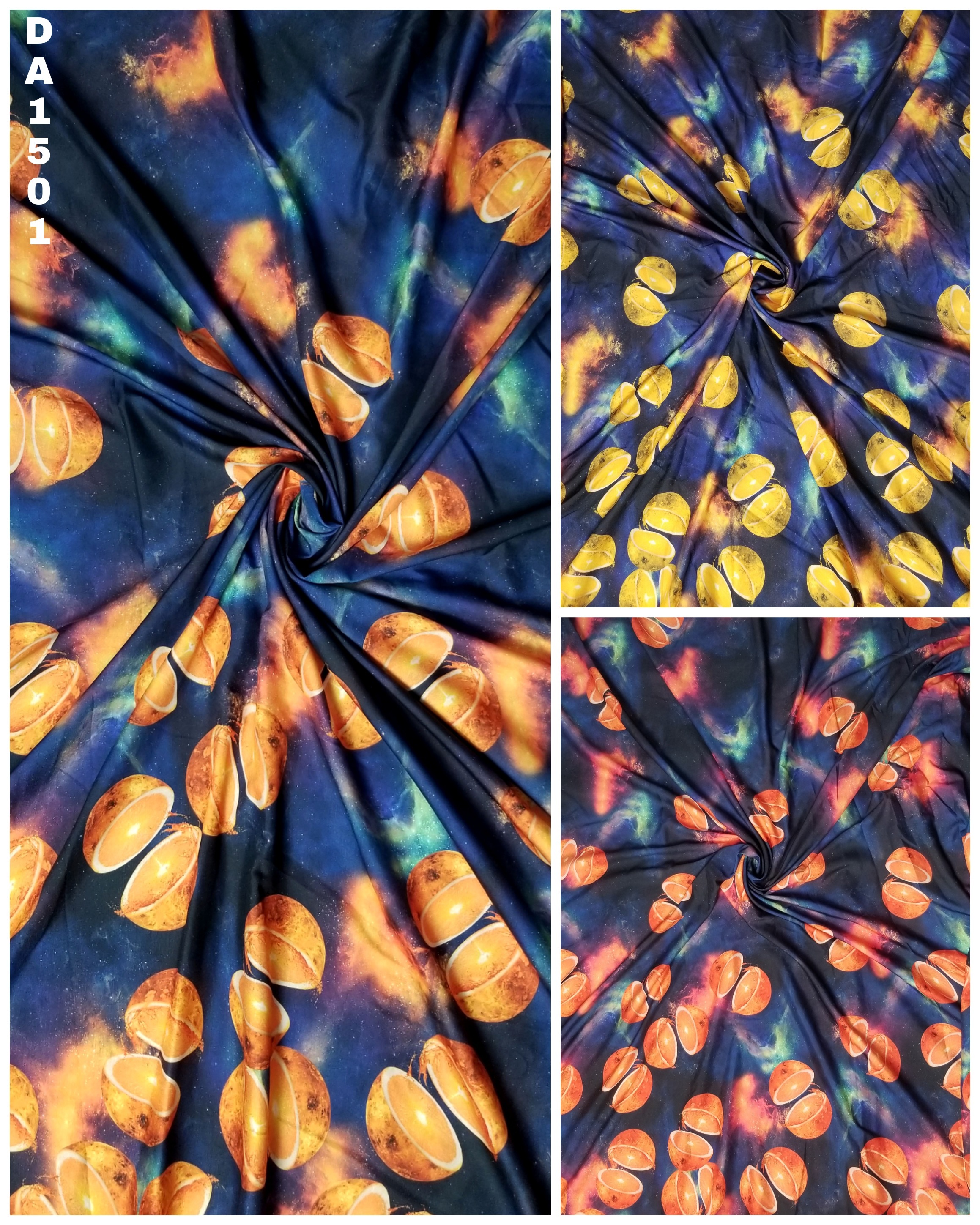 Fruity Digital Print Design On Rayon Slub Fabric