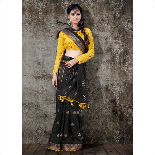 Ladies Black Fancy Sarees