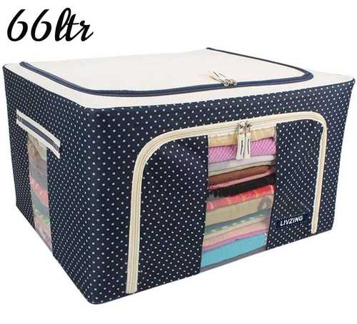 Storage Container Foldable Storage Boxes for Clothes, Saree Cover Bags - 66 Litre