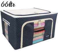 Assorted Storage Container Foldable Storage Boxes For Clothes, Saree Cover Bags - 66 Litre
