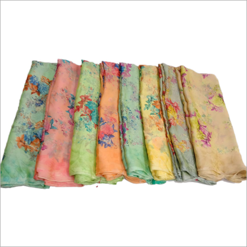 Multicolor P C Moss Printed Chiffon Saree