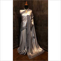 Silver Heavy Lycra Saree