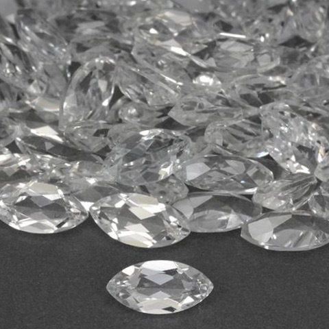 3x6mm White Topaz Faceted Marquise Loose Gemstones Grade: Aaa