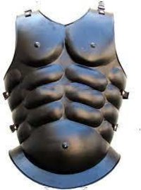 Steel Medieval Armour Cuirass Roman Greek Muscle Body Armour Finish Black