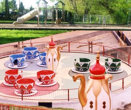 FRP Round Cup Plate Break Dance Ride