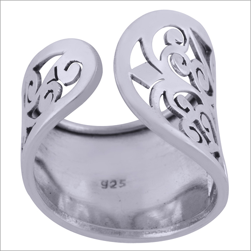 Gorgeous Jali Cut Out  Plain 925 Sterling Solid Silver Handmade Ring