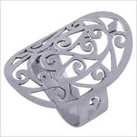 Gorgeous Jali Cut Out  Plain 925 Sterling Solid Silver Handmade Ring