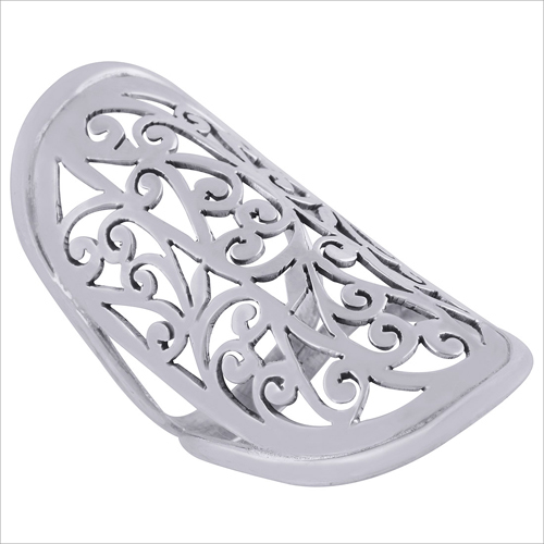 Gorgeous Jali Cut Out  Plain 925 Sterling Solid Silver Handmade Ring