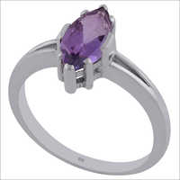 Amethyst Natural Gemstone 925 Sterling Solid Silver Marquise Cut Stone Handmade Ring
