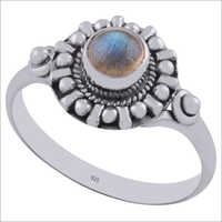 Labradorite Natural Gemstone 925 Sterling Solid Silver Round Cabochon Handmade Ring