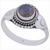 Labradorite Natural Gemstone 925 Sterling Solid Silver Round Cabochon Handmade Ring