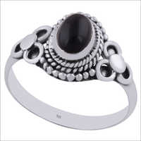 Black Onyx Natural Gemstone 925 Sterling Solid Silver Oval Cabochon Handmade Ring