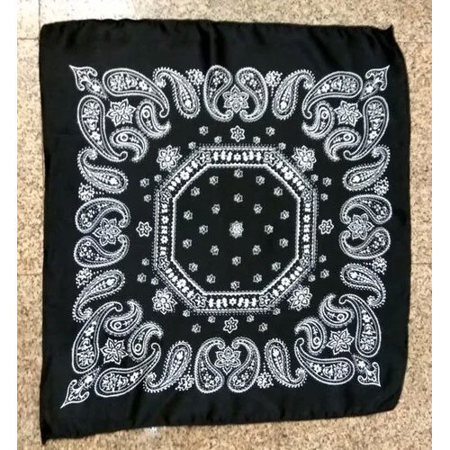 Satin Printed  Fancy Square Bandana