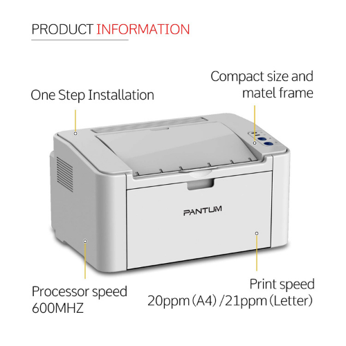 Pantum P2200 Monochrome A4 Size Laser Printer