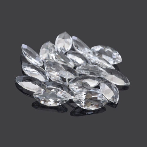 4X8mm White Topaz Faceted Marquise Loose Gemstones