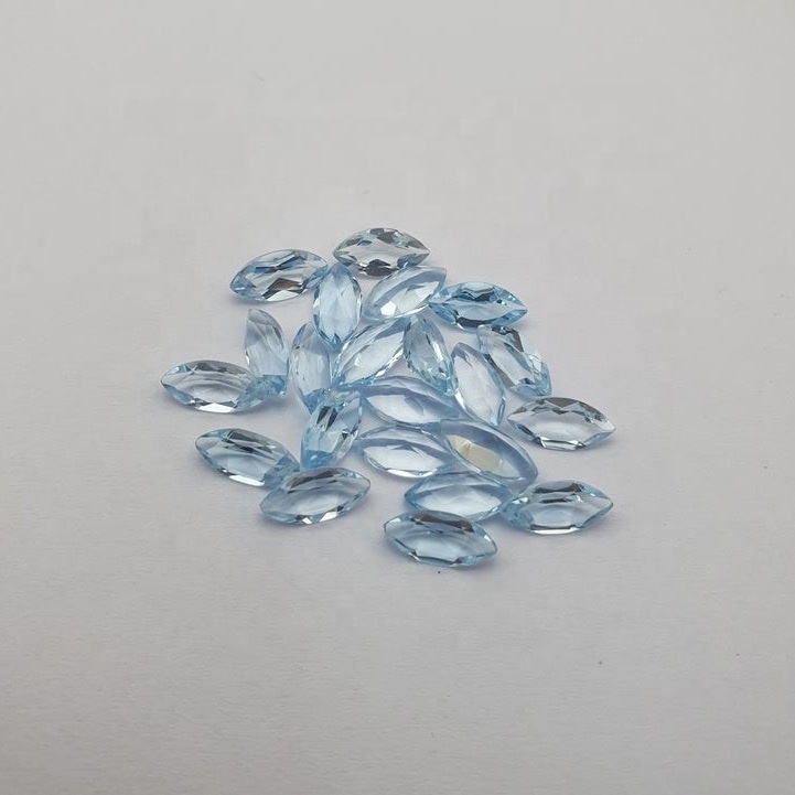3x6mm Sky Blue Topaz Faceted Marquise Loose Gemstones
