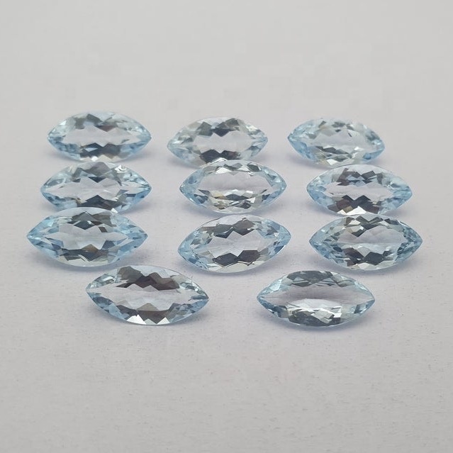 4x8mm Sky Blue Topaz Faceted Marquise Loose Gemstones