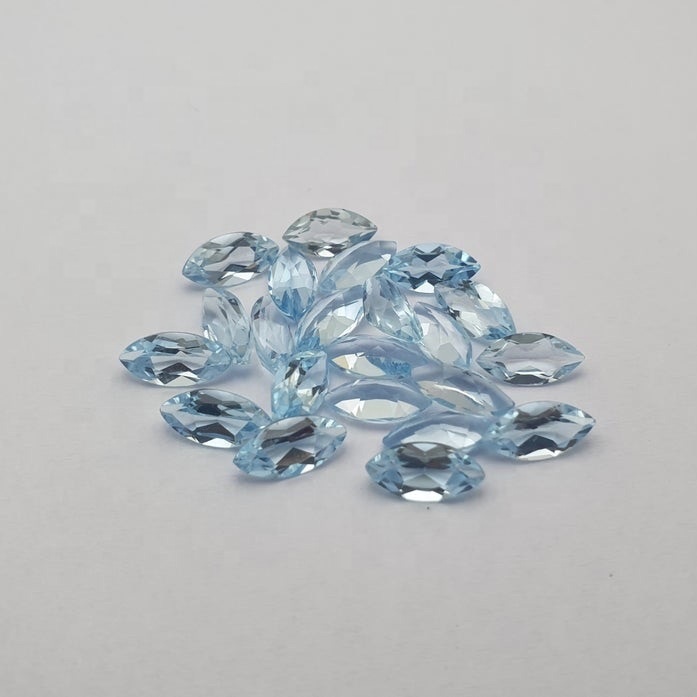 5x10mm Sky Blue Topaz Faceted Marquise Loose Gemstones