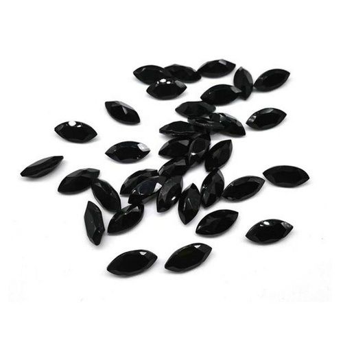 2x4mm Black Onyx Faceted Marquise Loose Gemstones