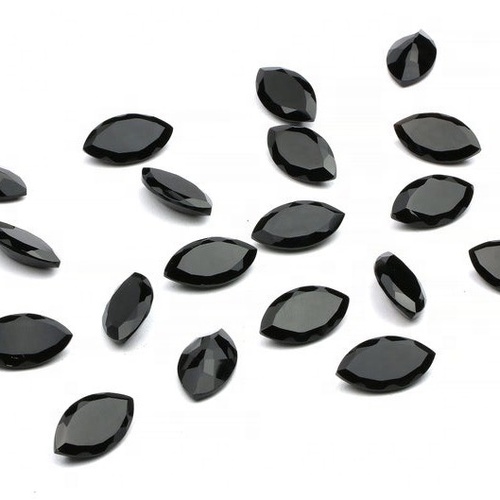 2.5x5mm Black Onyx Faceted Marquise Loose Gemstones