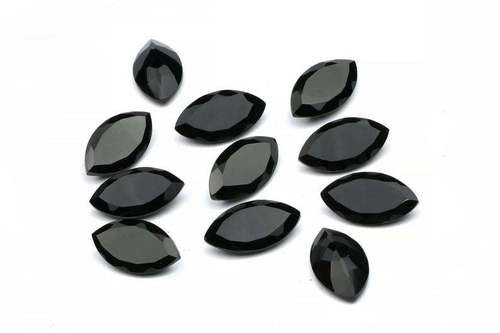 3x6mm Black Onyx Faceted Marquise Loose Gemstones