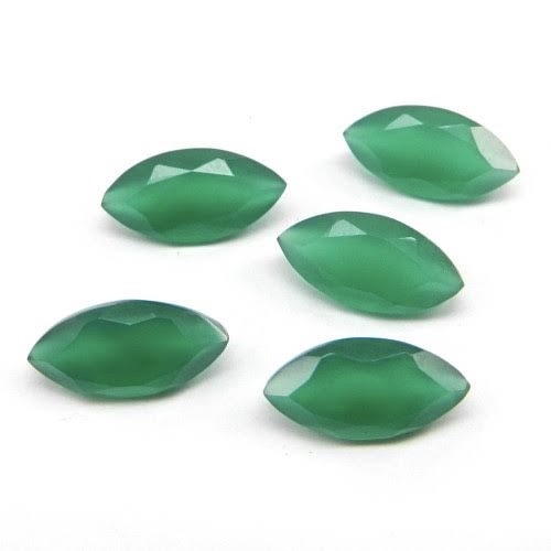 3x6mm Green Onyx Faceted Marquise Loose Gemstones