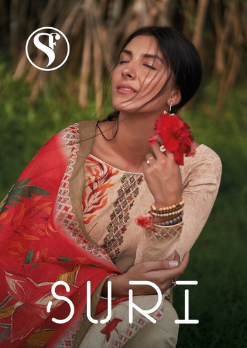 Multi Color Stuffy Fashion Surti Cotton Digital Print With Fancy Beads Salwar Suits Catalog