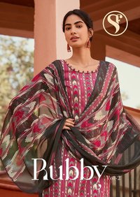 Stuffy Fashion Rubby Vol-2 Reyon Print With Mirror Work Suits Catalog