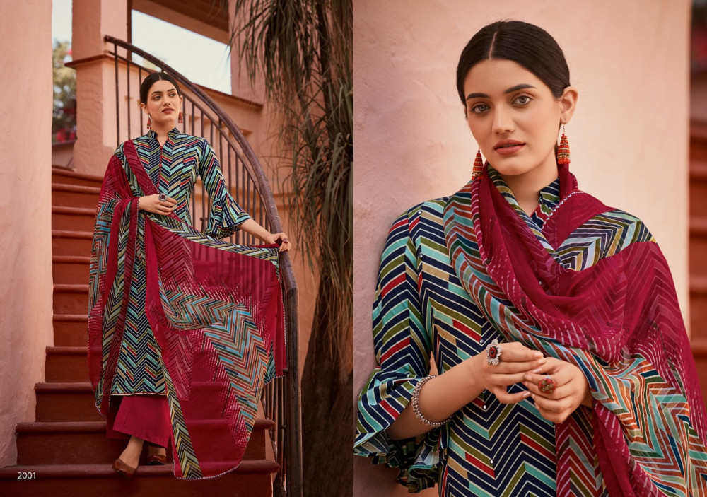 Stuffy Fashion Rubby Vol-2 Reyon Print With Mirror Work Suits Catalog