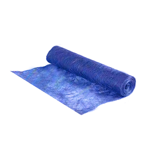 Abaca Jute Roll Blue - 19x10 Yards , Blue Jute Pulp Craft Paper for Wrapping Gifts, 20 Rolls Per Carton, Ideal for Creative Projects