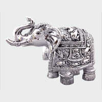 Silver Elephant Statues In 999 Silver Hollow - Gender: Unisex