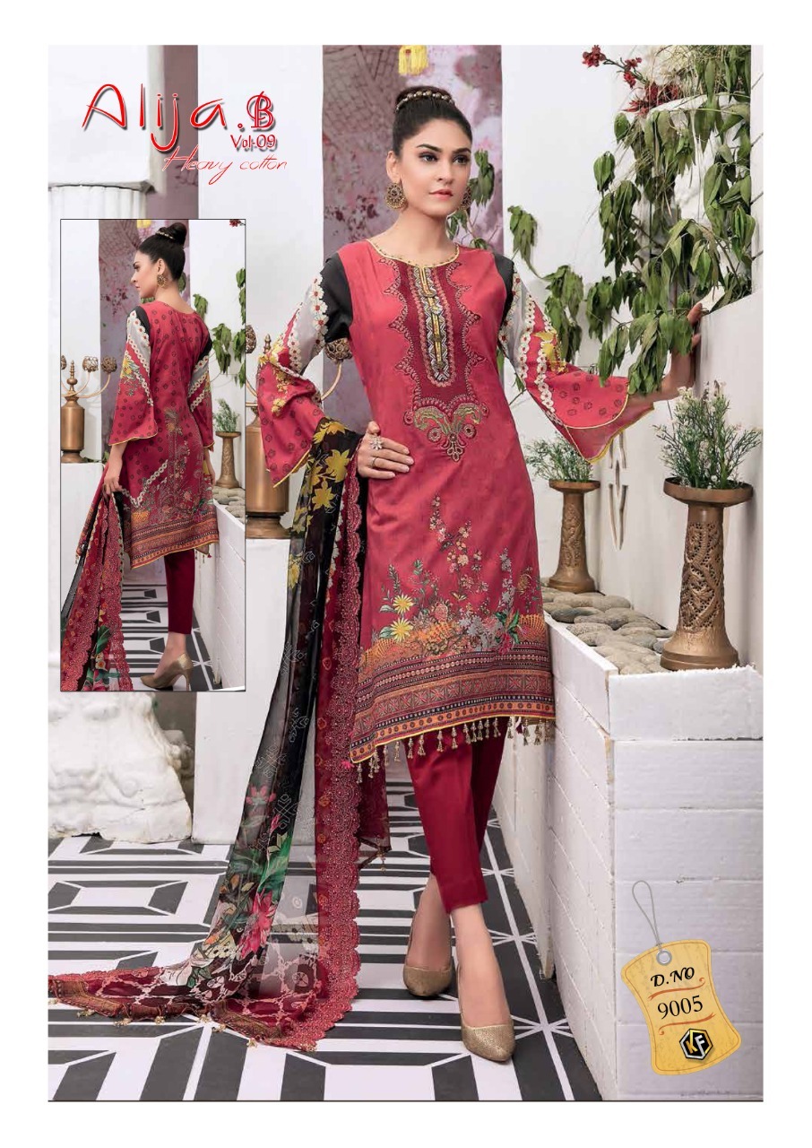 Keval Fab Alija B Vol 9 Cotton Printed Karachi Dress Material Catalog
